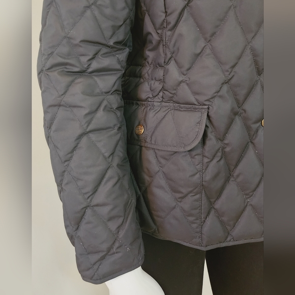 [XXL] Eddie Bauer Navy & Tan Quilted Jacket - Picture 7 of 13